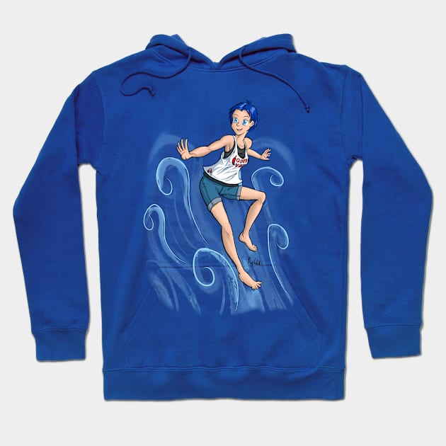 Wind Powered Girl Hoodie by BlademanUnitPi